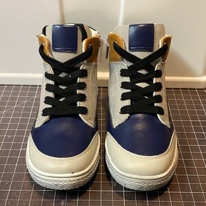 Steve Madden Kids Sneakers in Blue, Cream, and Black